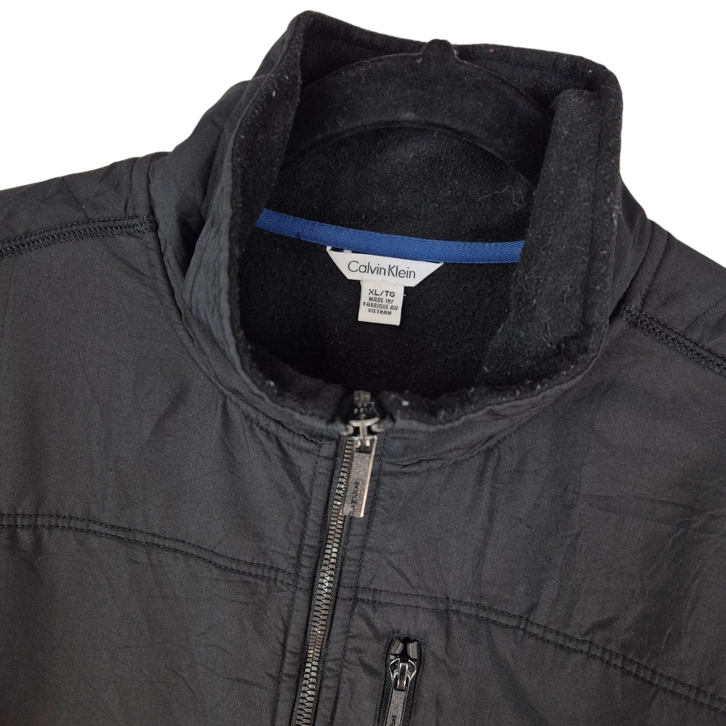 Calvin Klein Black Fleece Zip Jumper Size XL