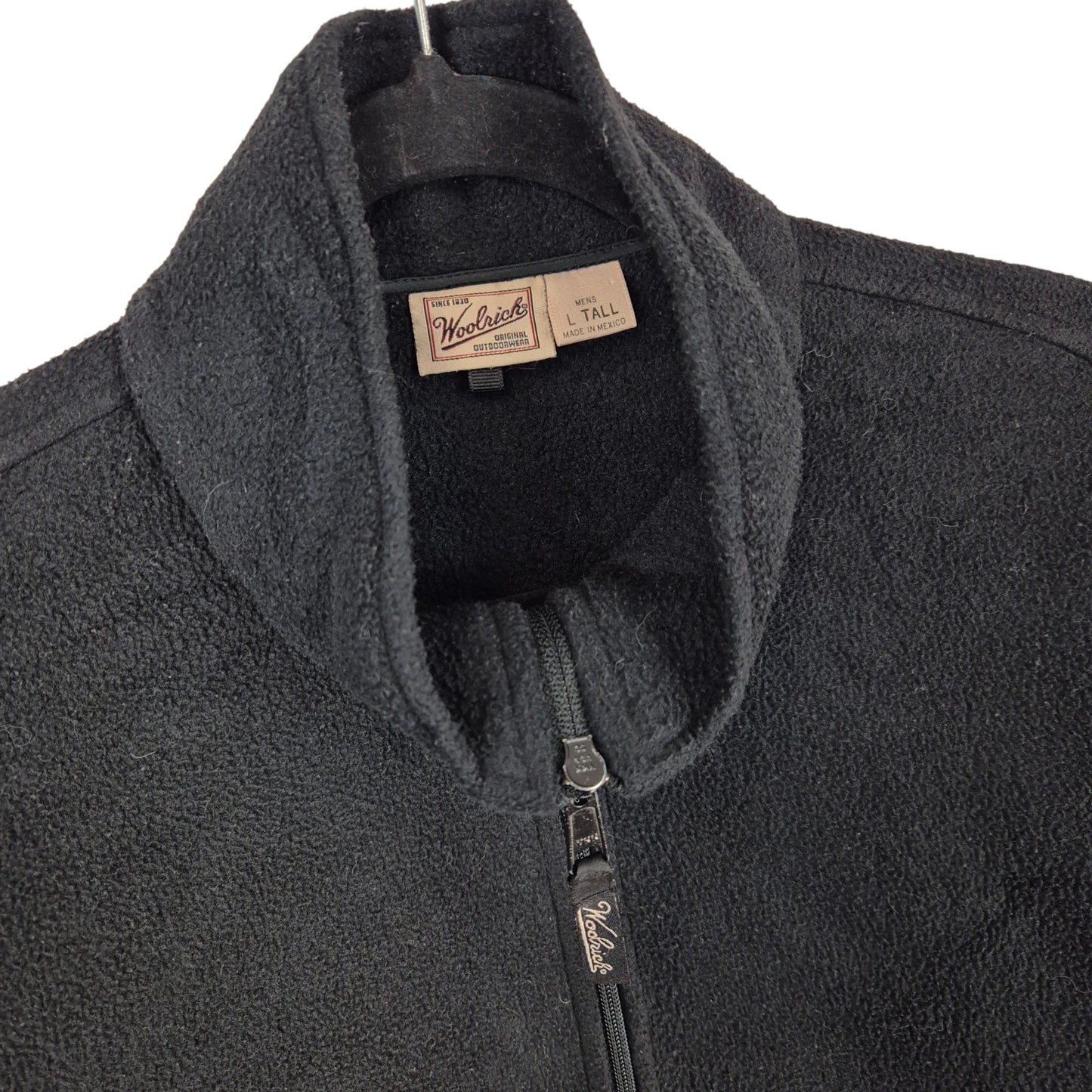 Vintage Woolrich 2000's Black Fleece Zip Jumper Size L