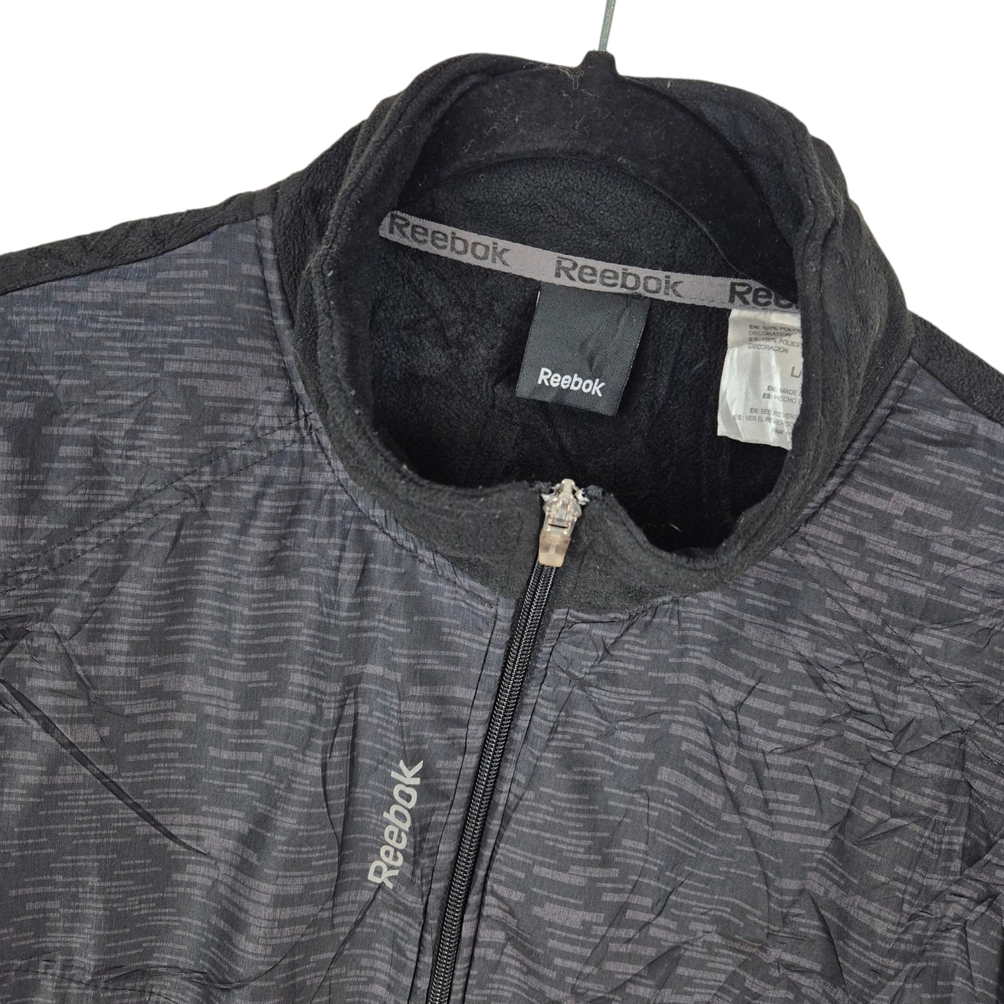 Reebok Black Fleece Zip Jumper Size L