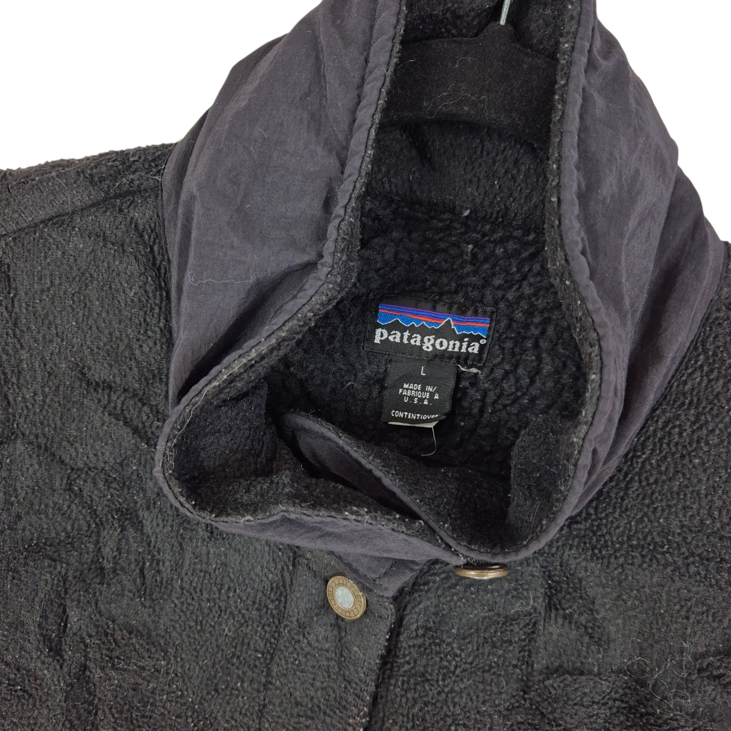 Vintage Patagonia 90's Black USA Made Fleece Jacket Size L