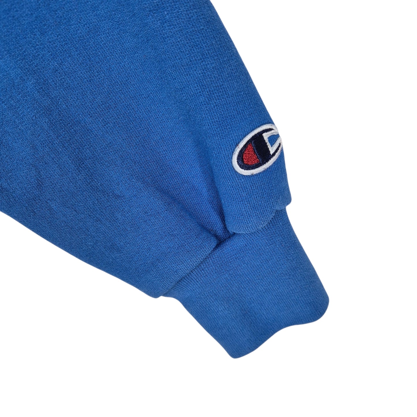 Champion Blue Chest Script Crewneck Sweater Size S