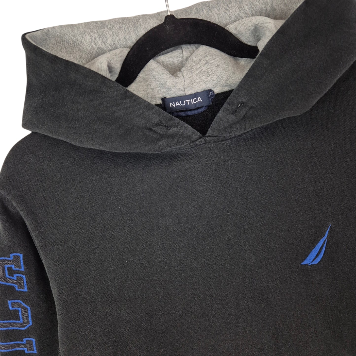 Nautica Black Embroidered Hoodie Size M
