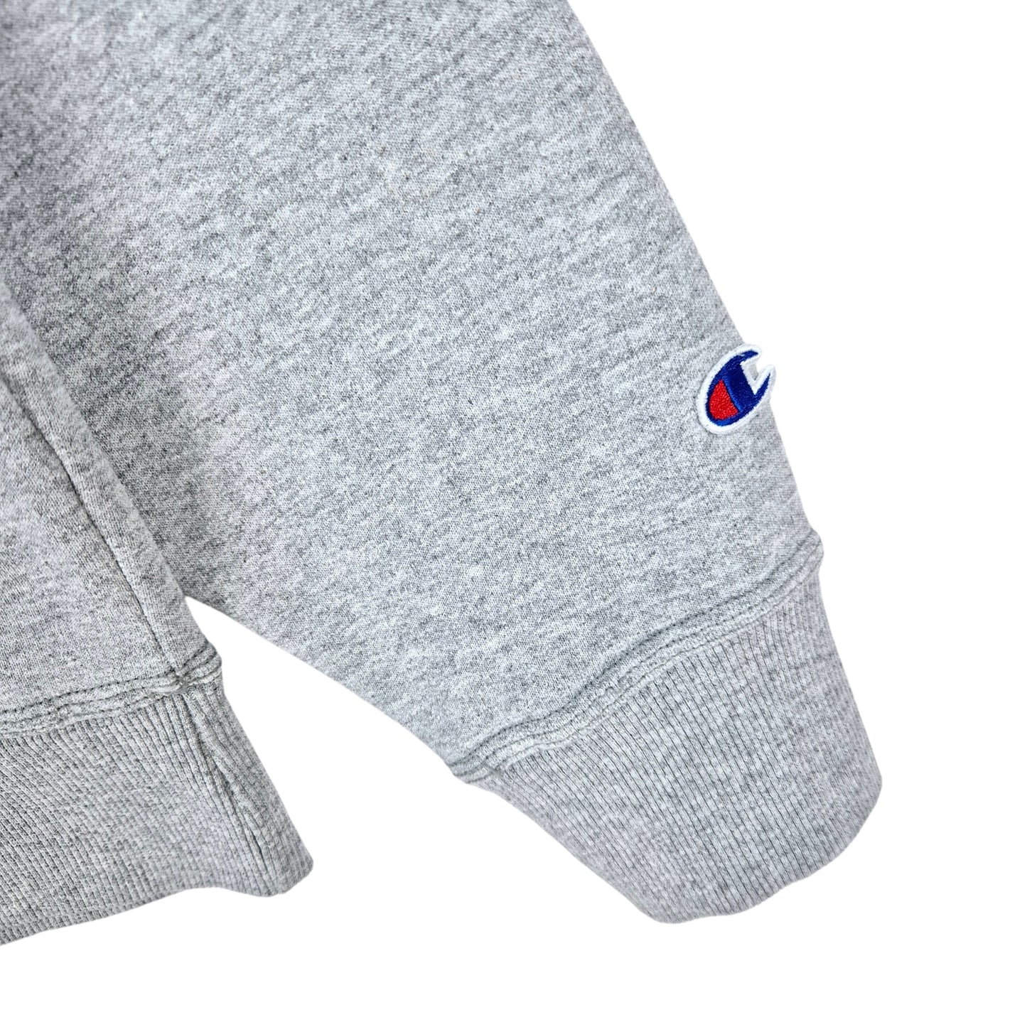 Champion Grey Chest Script Hoodie Size M
