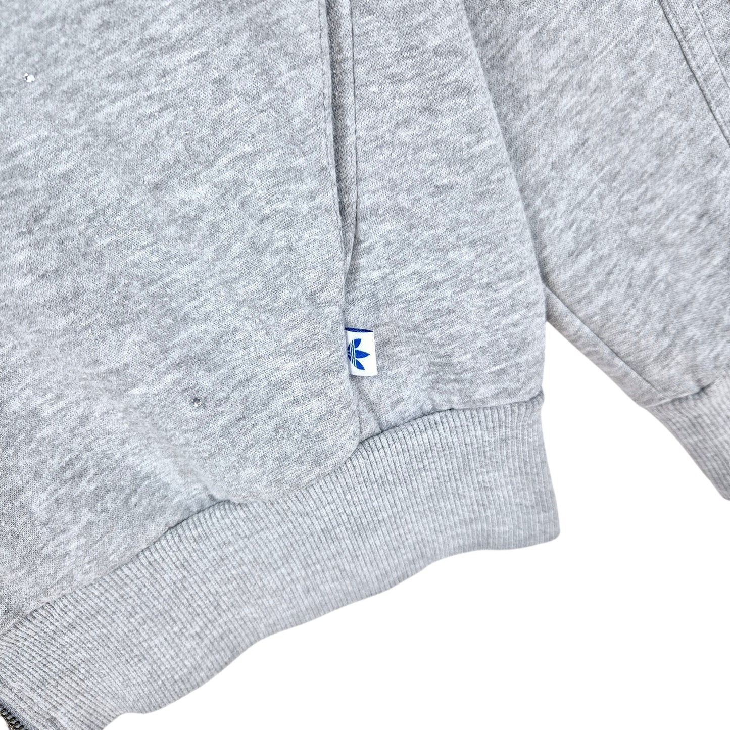Adidas Womens Grey Rhinestone Zip Hoodie Size S