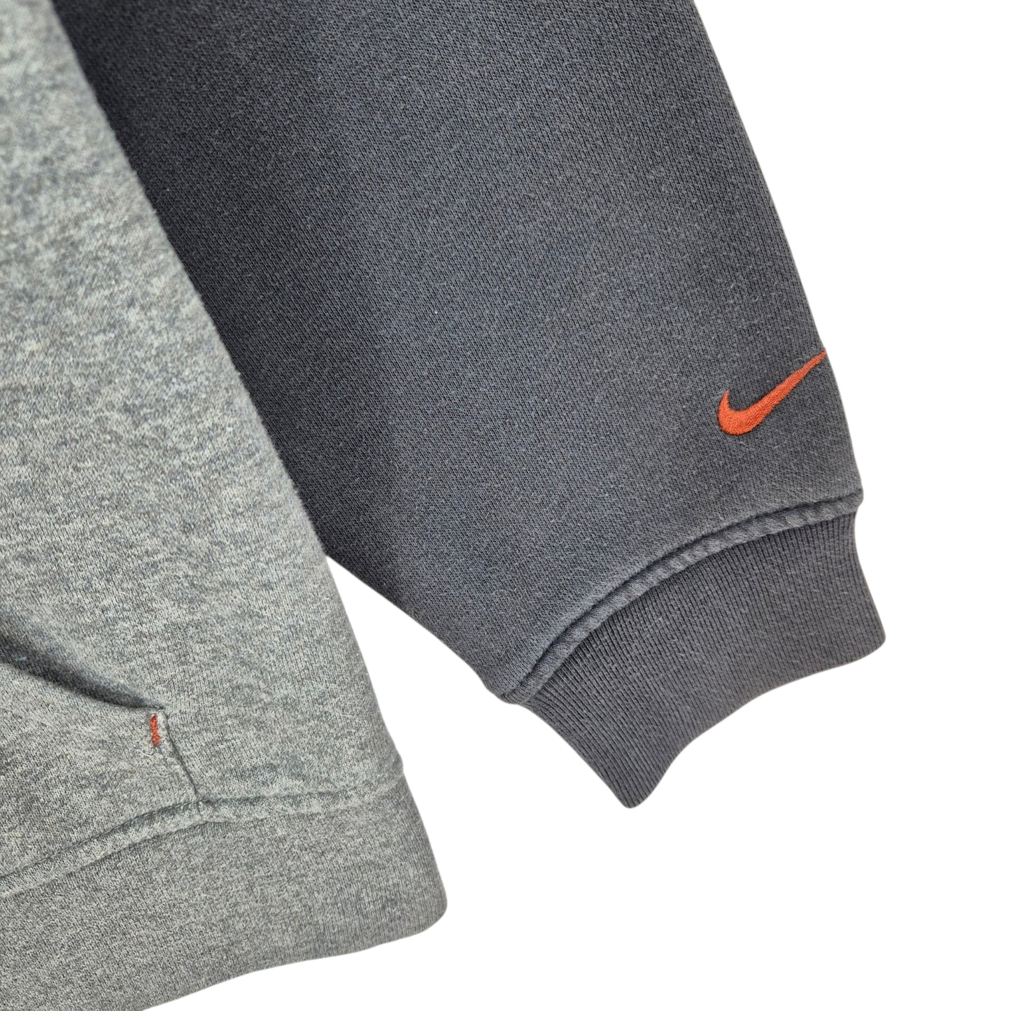 Vintage Nike 2000's Womens Grey Embroidered Zip Hoodie Size S