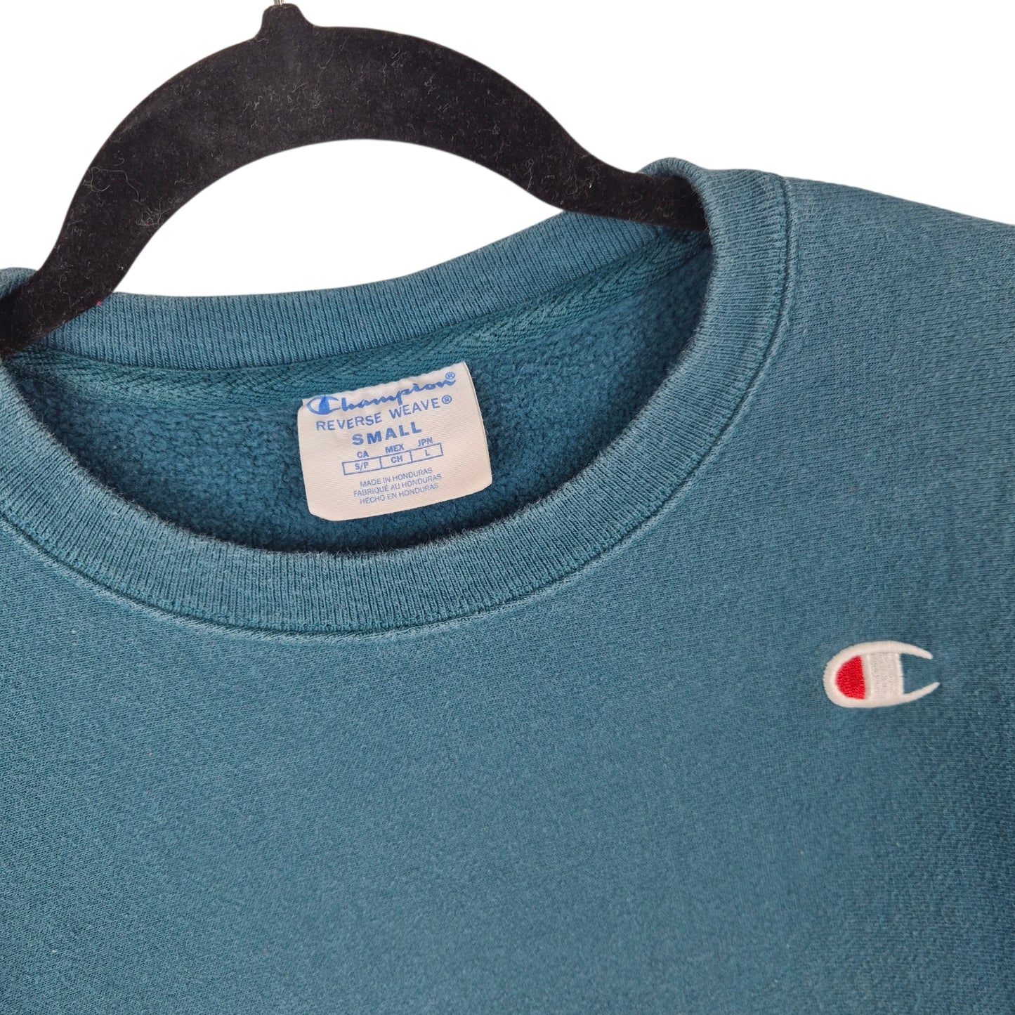 Champion Reverse Weave Womens Dark Green Crewneck Sweater Size S