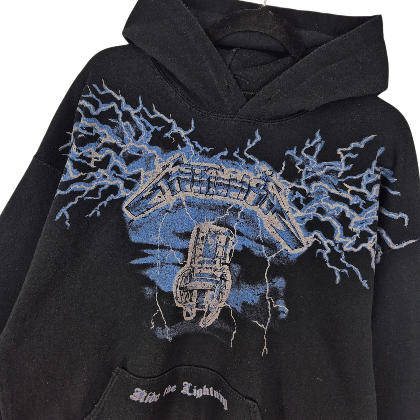 Metallica Ride The Lightning Black Hoodie Size XL