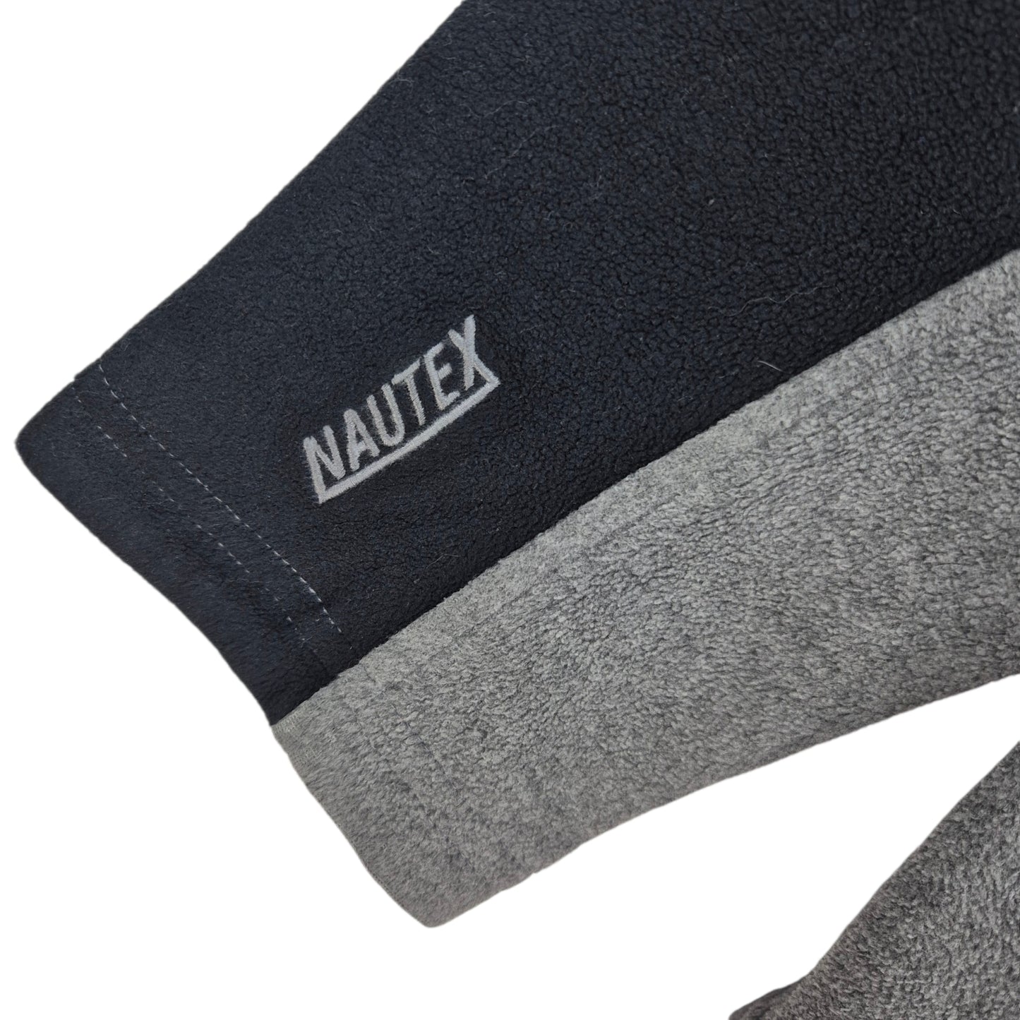 Nautica Black & Grey Hooded Fleece Zip Jumper Size S