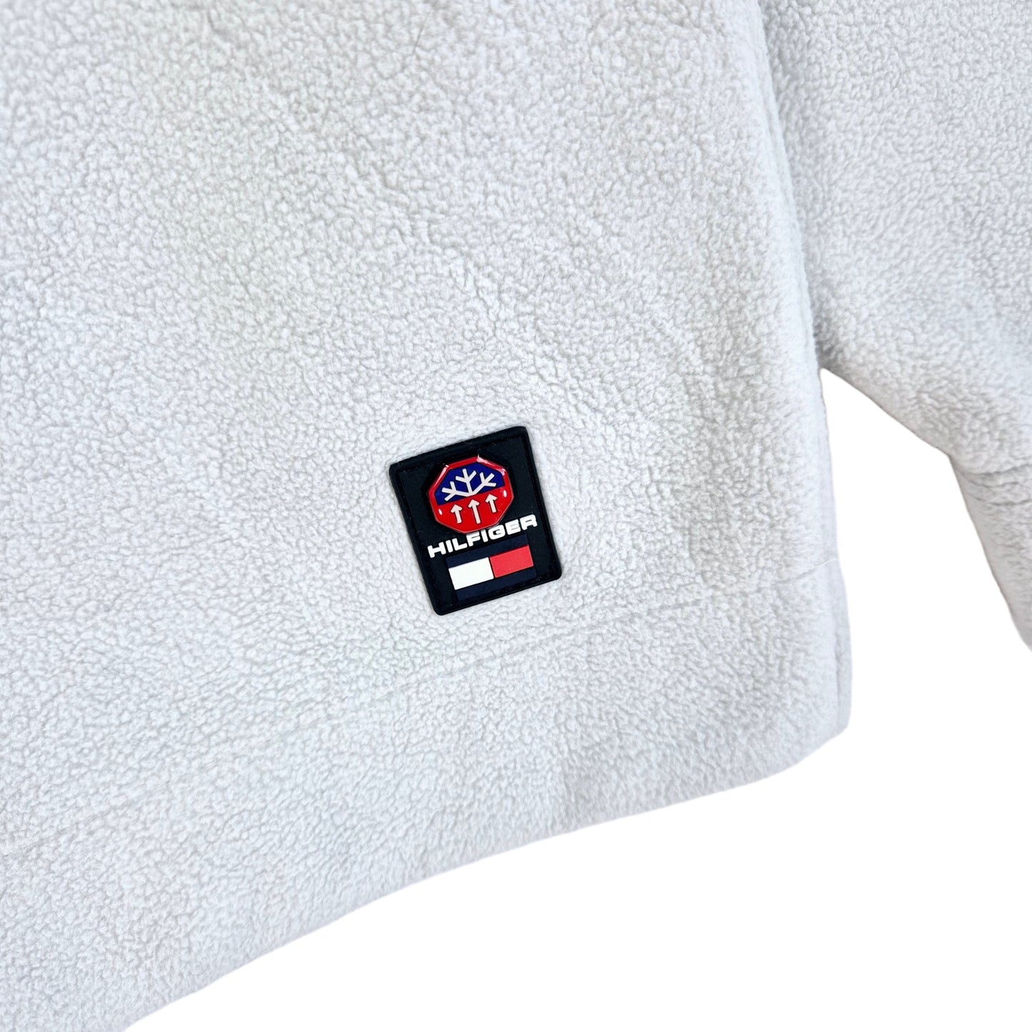 Tommy Hilfiger Cream White Fleece Jacket Size M