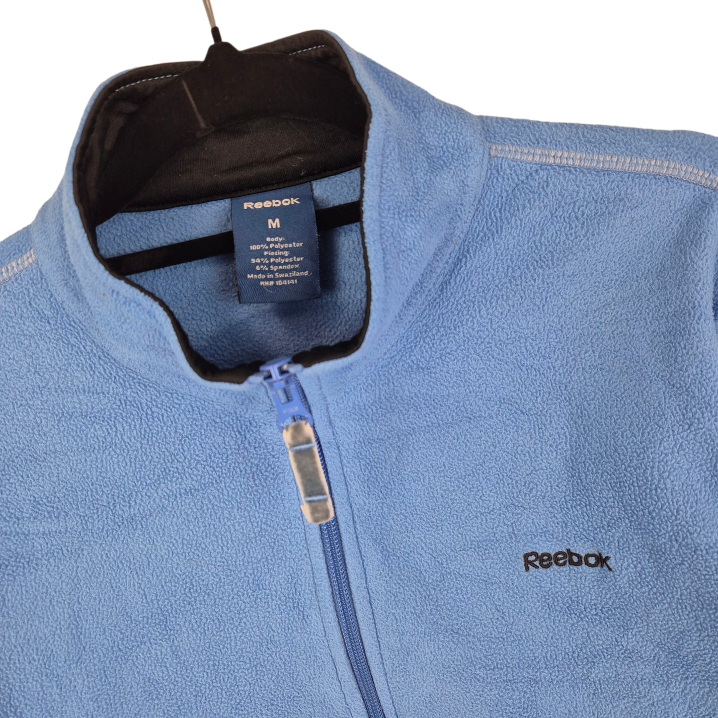 Reebok Womens Blue Fleece Zip Jumper Size M