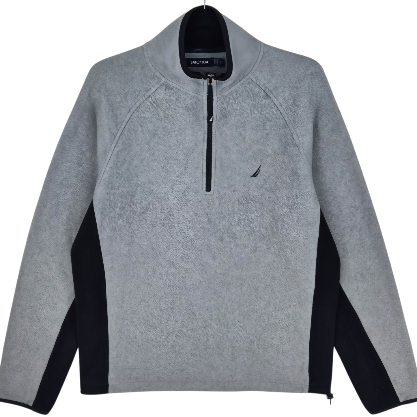 Nautica Grey Quarter Zip Fleece Jumper Size L