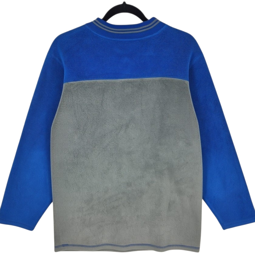 Vintage Disney Goofy Grey & Blue V Neck Fleece Jumper Size S