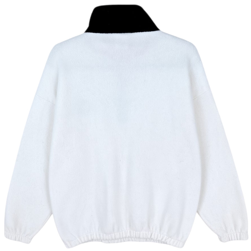 Vintage Inside Passage Alaska White Quarter Zip Fleece Jumper Size M