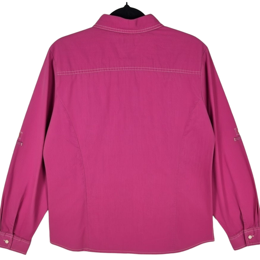 Tommy Hilfiger Womens Pink Long Sleeve Button Shirt Size XL