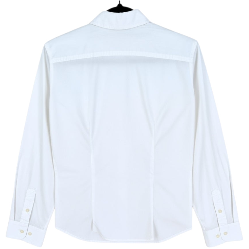 Vintage Ralph Lauren Green Label Womens White Long Sleeve Button Shirt Size S