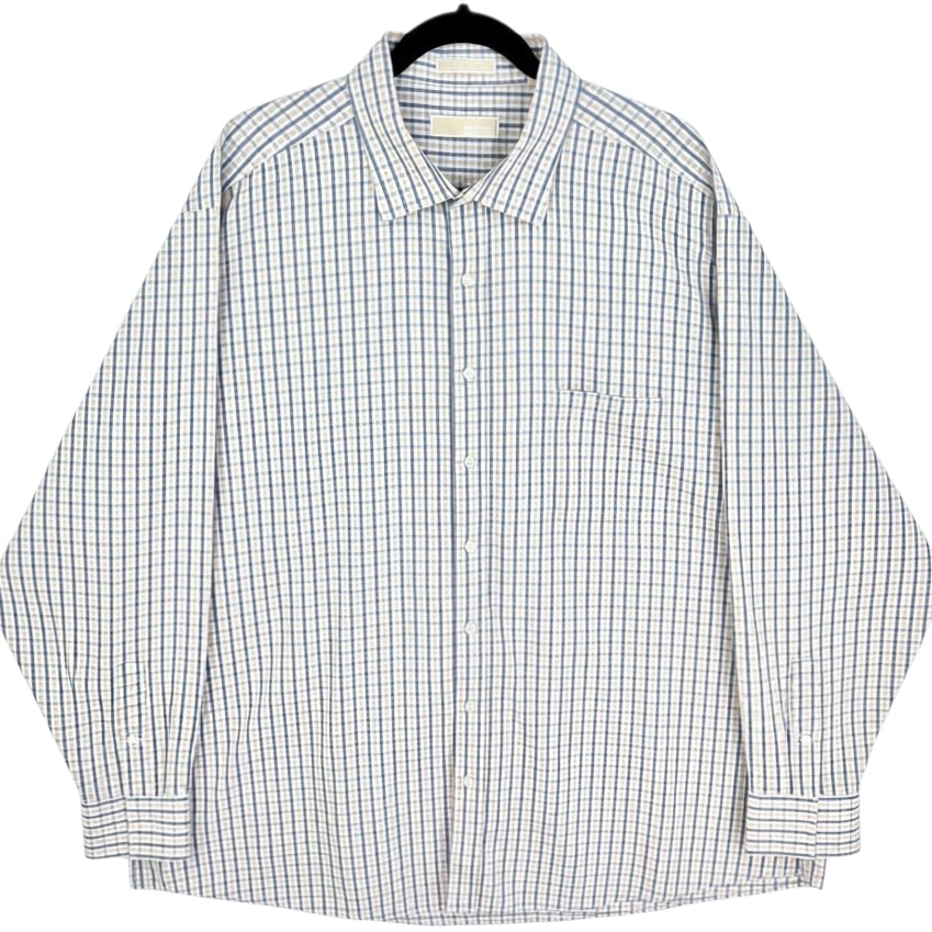 Michael Kors Light Brown & Grey Checkered Dress Shirt Size 3XL