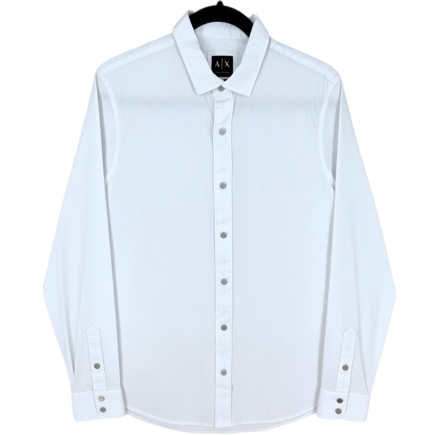 Armani Exchange White Slim Stretch Dress Shirt Size S