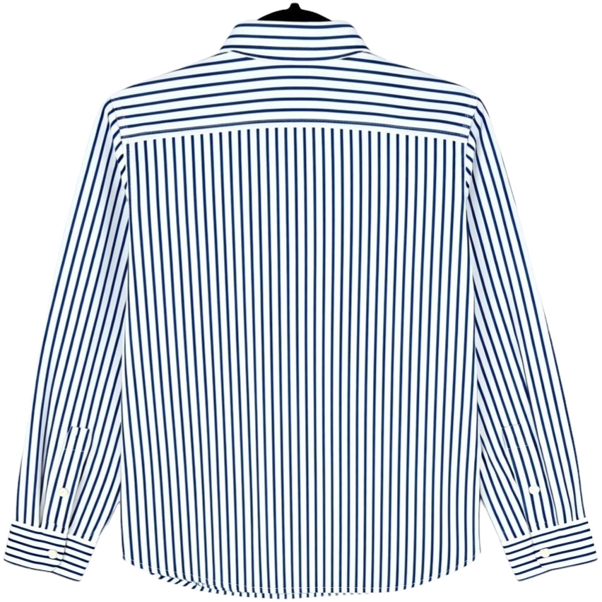 Ralph Lauren Green Label White & Blue Striped Long Sleeve Button Shirt Size S