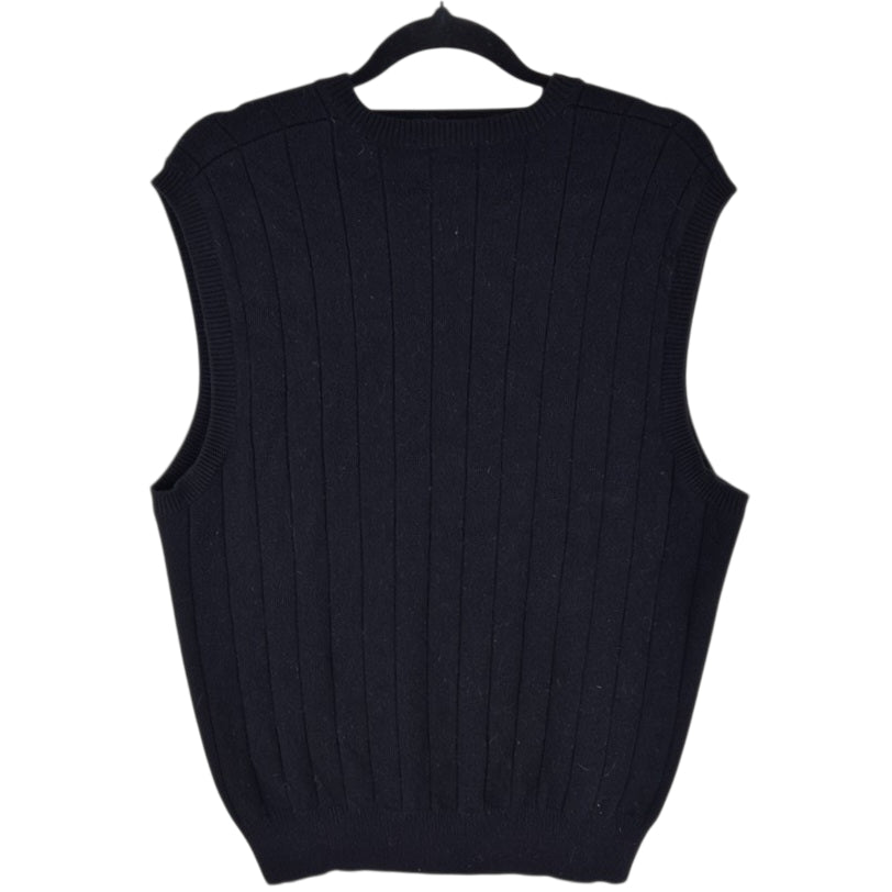 Vintage Polo Ralph Lauren 90's Black Wool Knit Vest Size M
