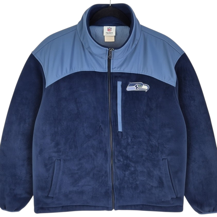 NFL Team Apparel Dark Blue Seattle Seahawks Fleece Zip Jumper Size L