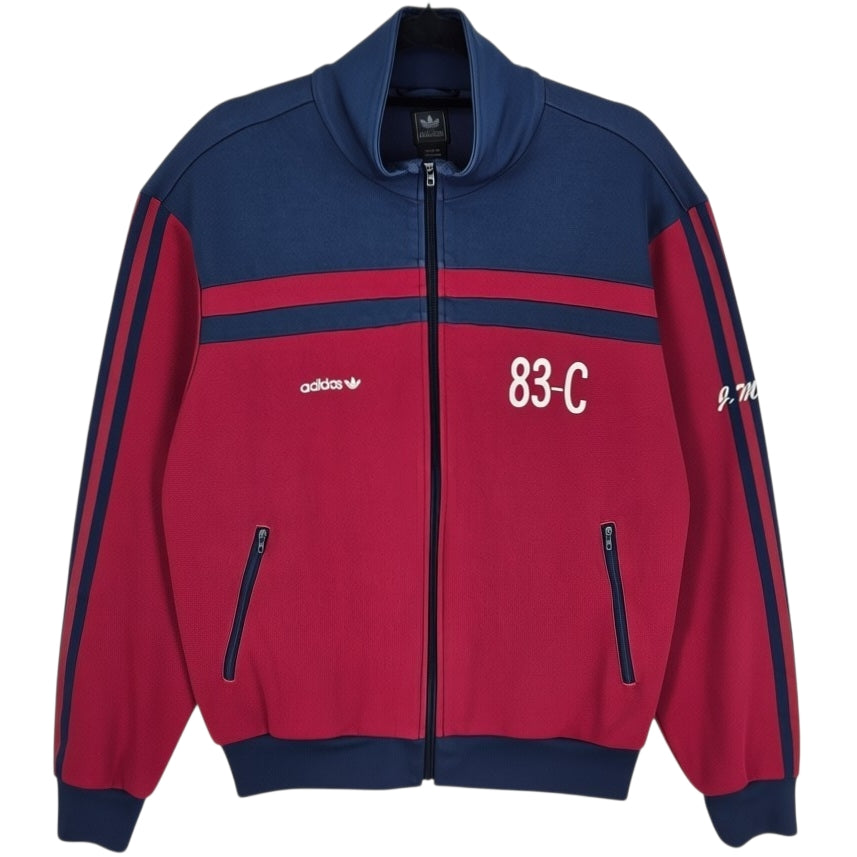 Vintage Adidas 90's Burgundy & Dark Blue Track Jacket Size M