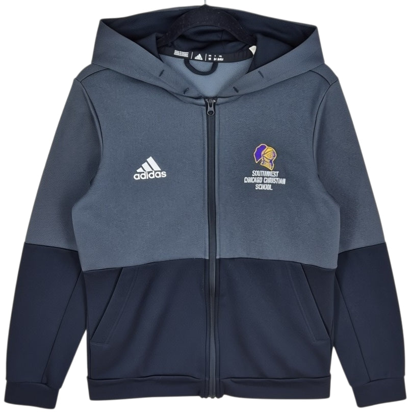 Adidas Grey & Black Southwest Chicago Christian School Track Jacket Size M