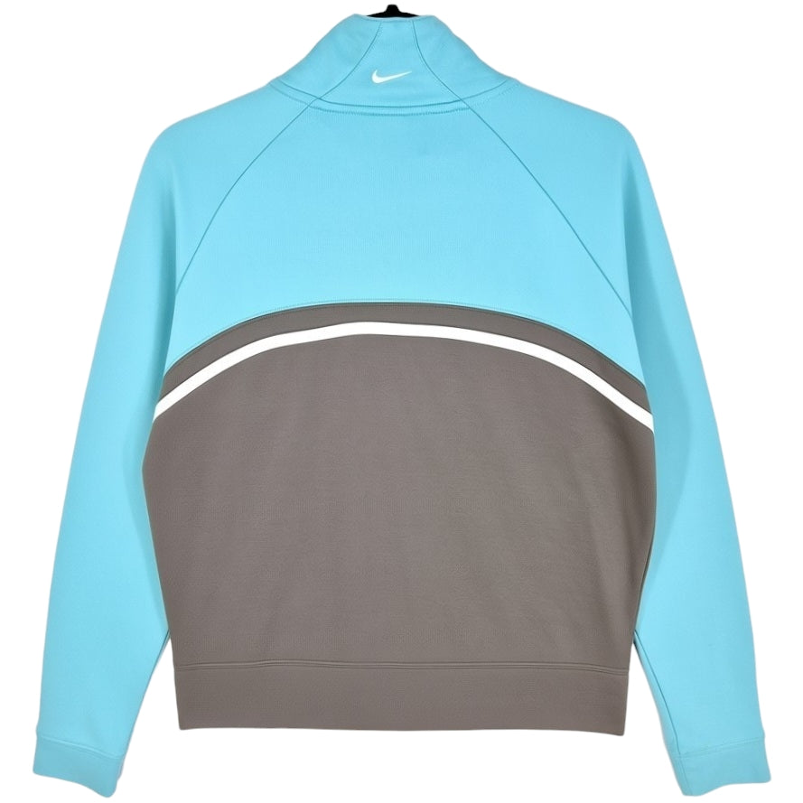 Vintage Nike 2000's Womens Light Blue & Grey Track Jacket Size L