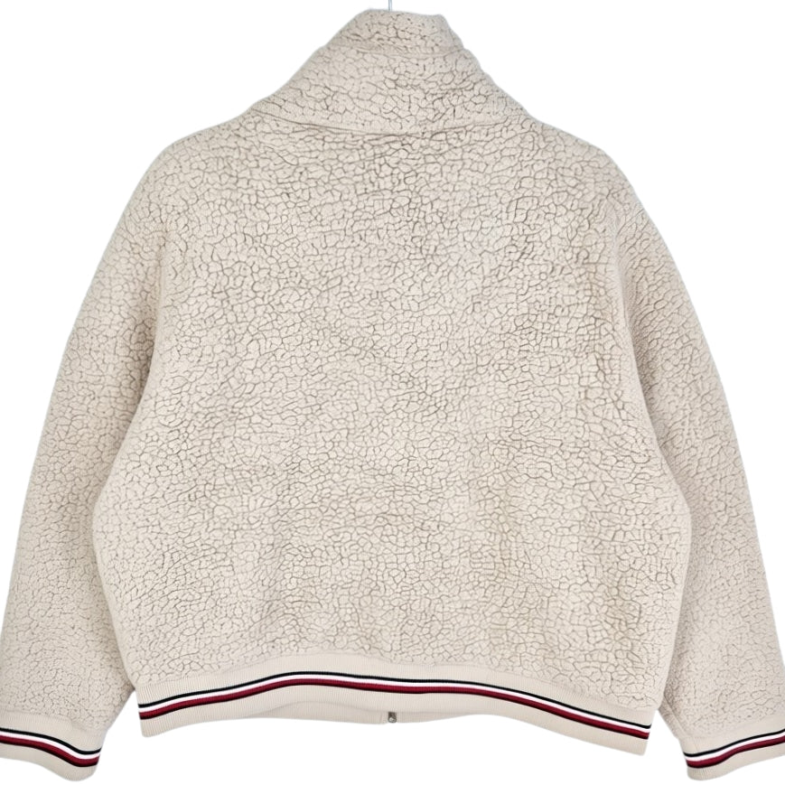 Tommy Hilfiger Womens Light Brown Oversized Fleece Zip Jumper Size XL