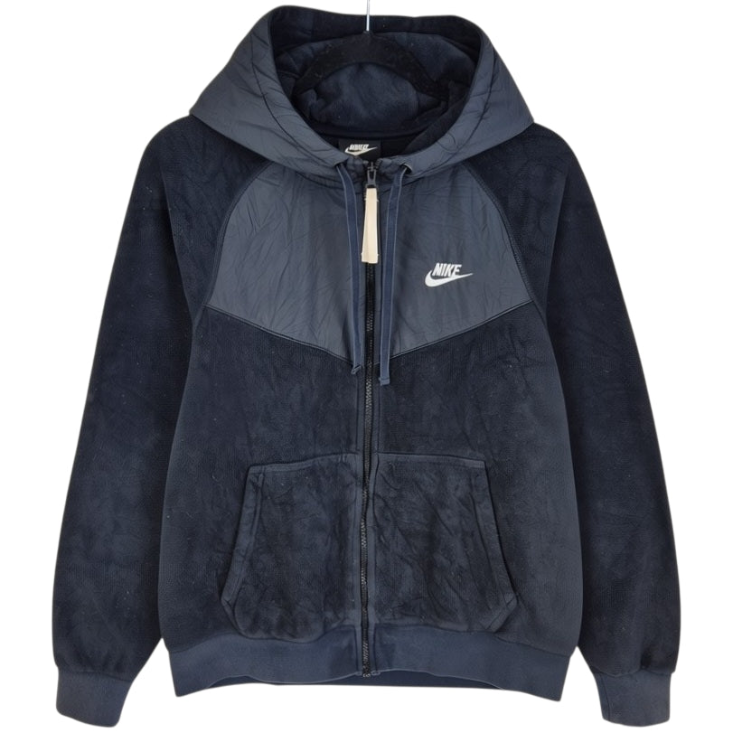 Nike Black Hooded Fleece Zip Jumper Size S