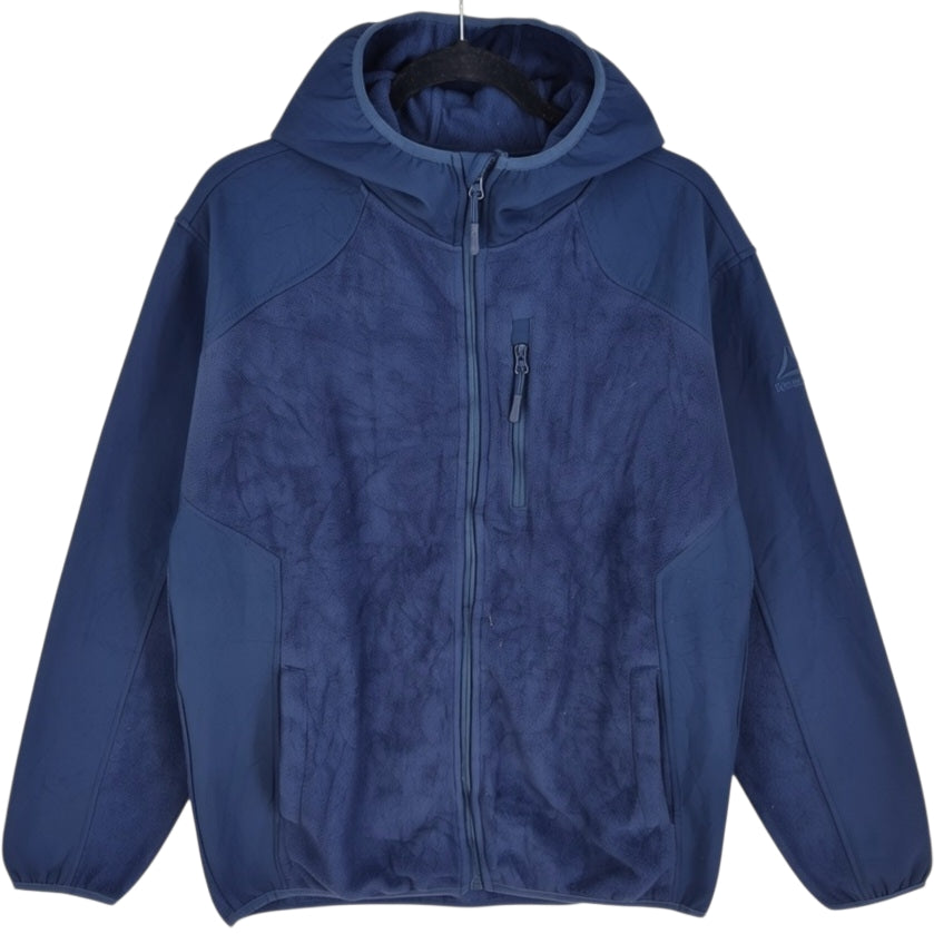 Reebok Dark Blue Hooded Fleece Zip Jumper Size L