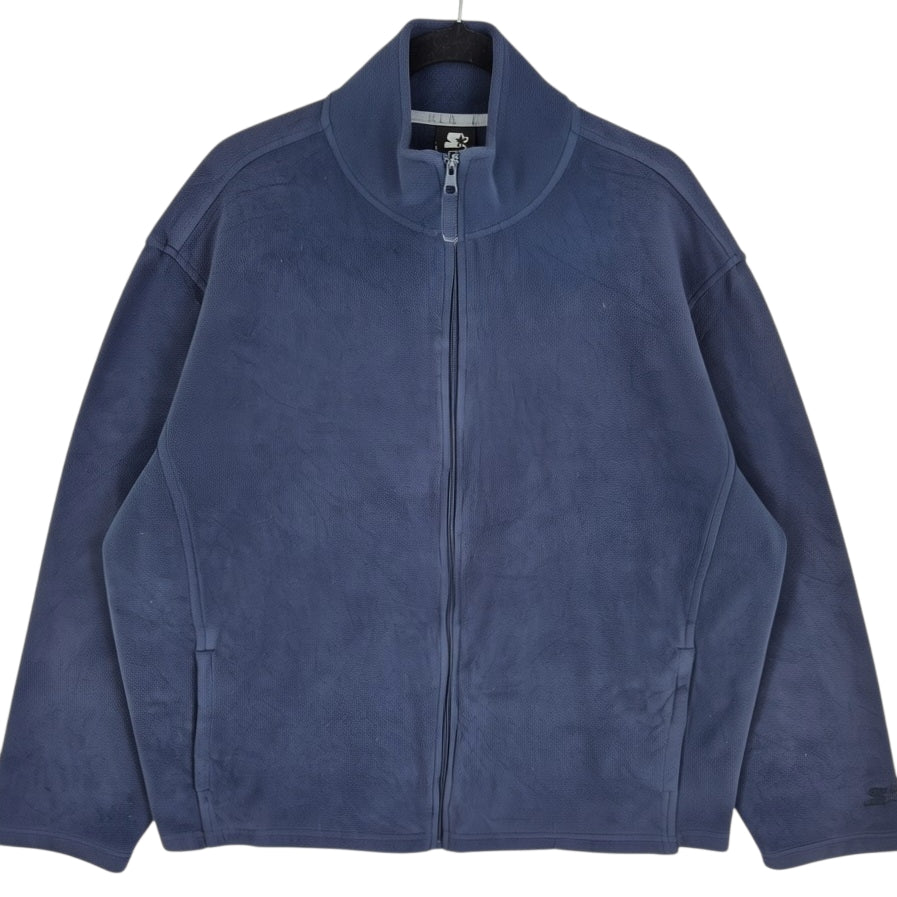 Vintage Starter Dark Blue Fleece Zip Jumper Size XL