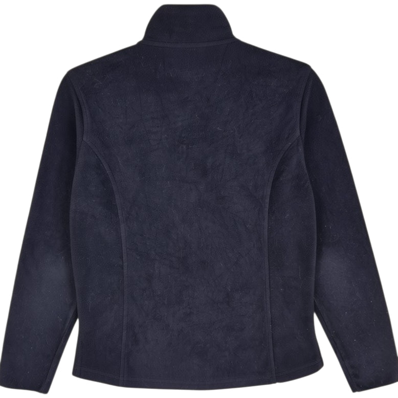 Nautica Womens Black Fleece Zip Jumper Size S