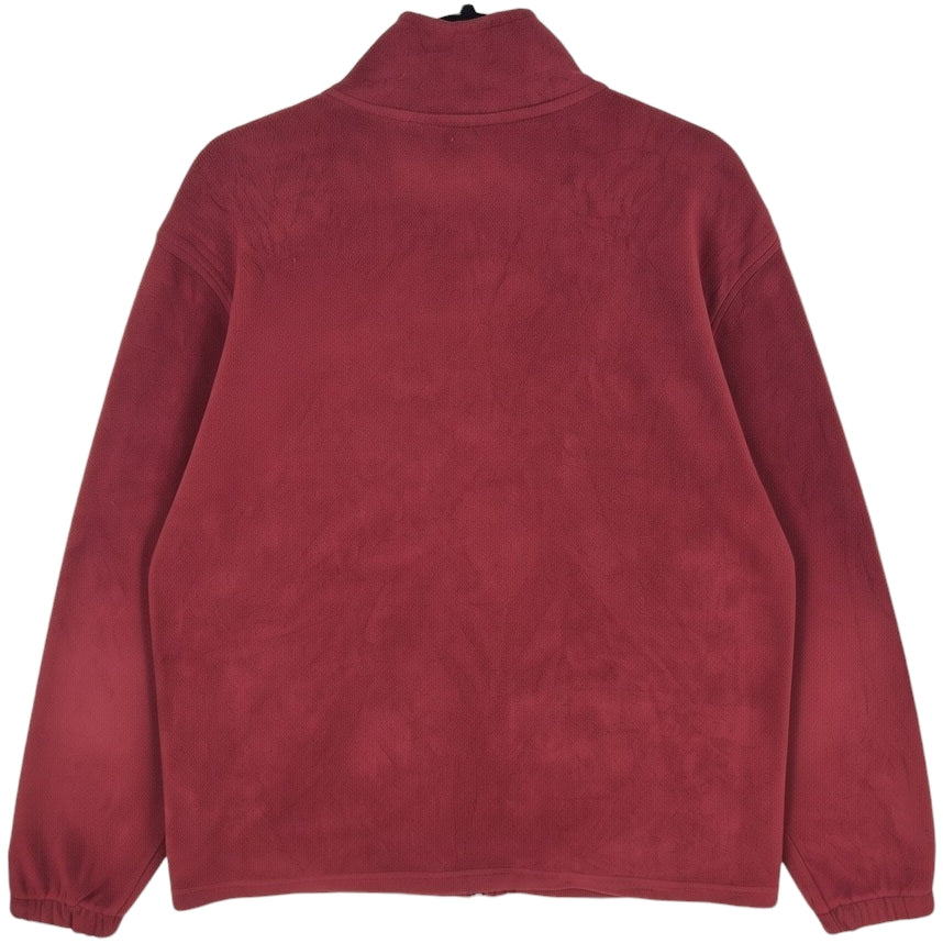 Vintage Starter Burgundy Fleece Zip Jumper Size L