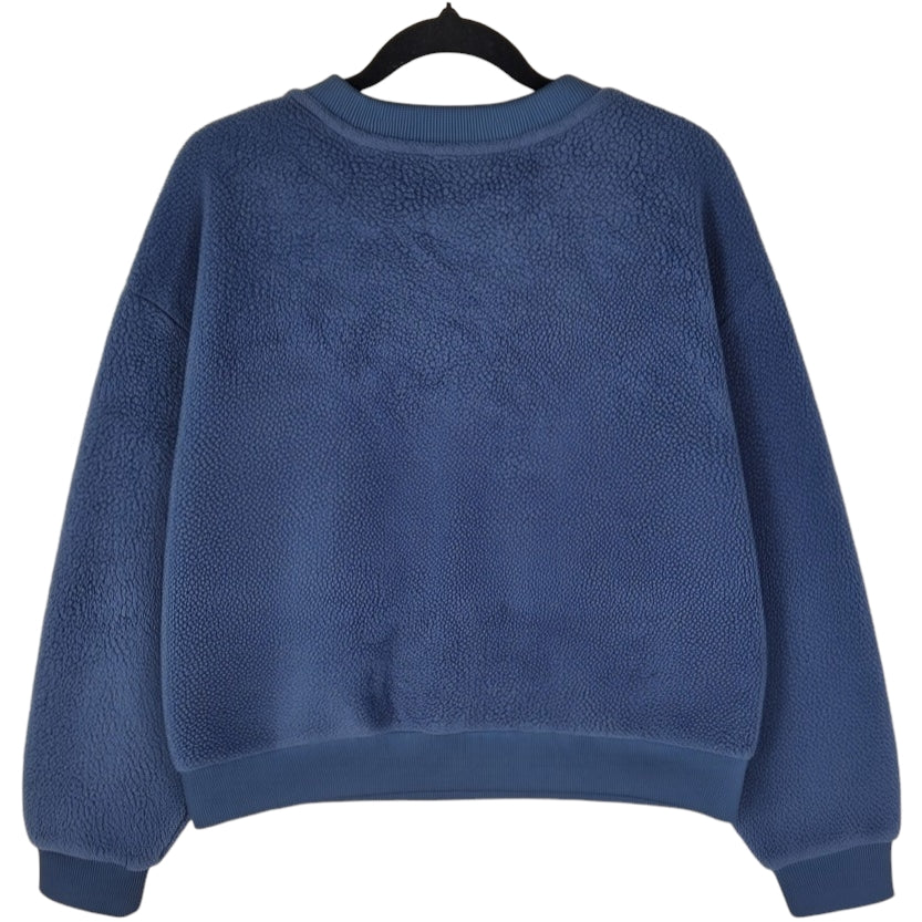 Levis Womens Dark Blue Oversized Crewneck Fleece Jumper Size M