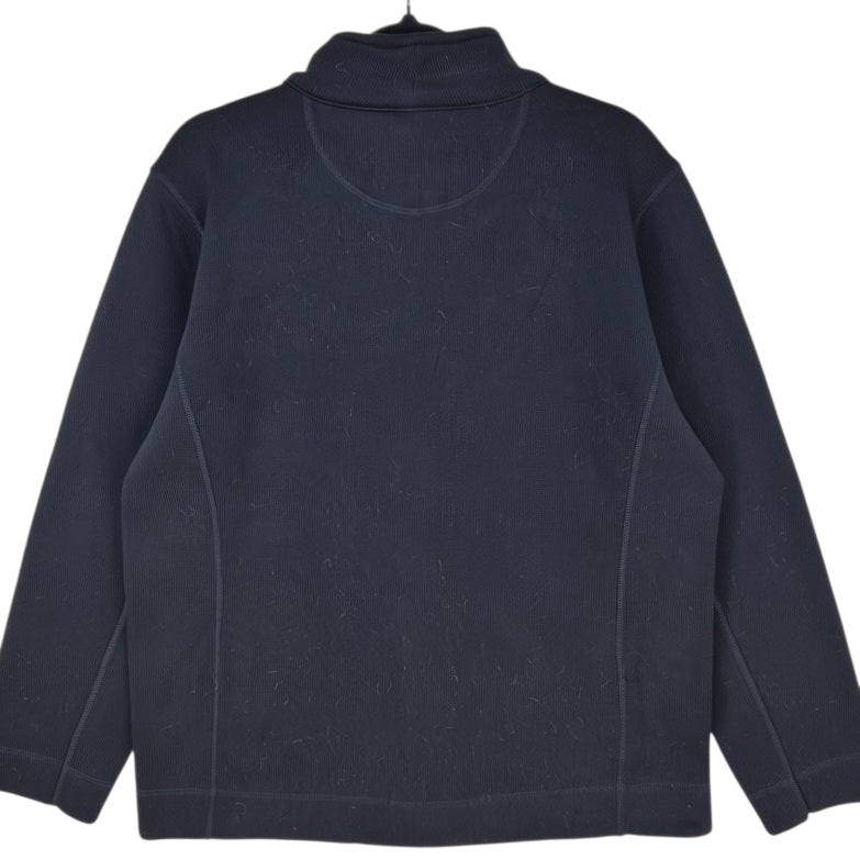Calvin Klein Black Slim Fleece Zip Jumper Size XL