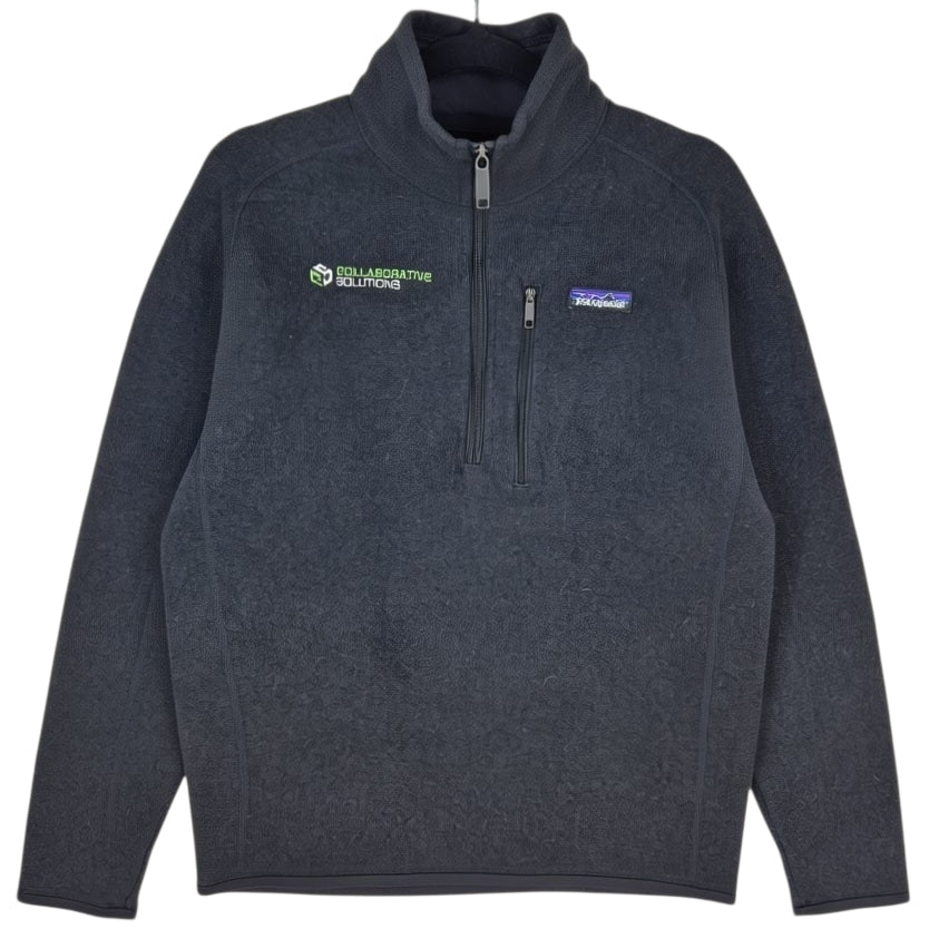 Patagonia Dark Grey Quarter Zip Fleece Jumper Size S
