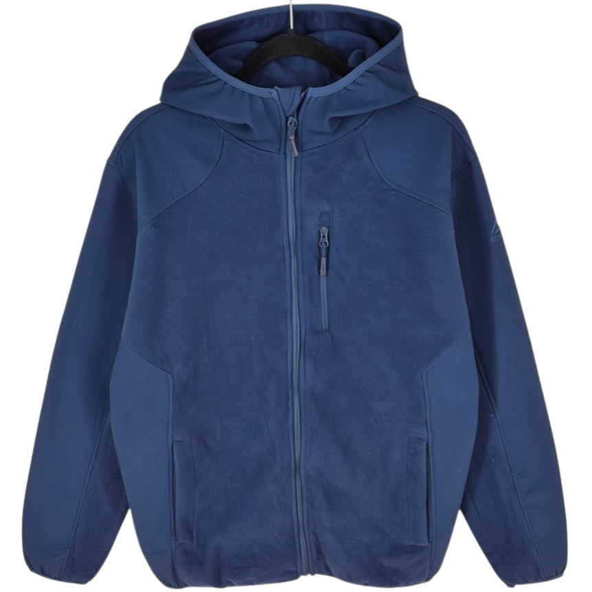 Reebok Dark Blue Hooded Fleece Zip Jumper Size L