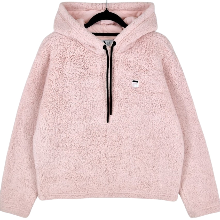 FILA Womens Light Pink Fleece Hoodie Size M