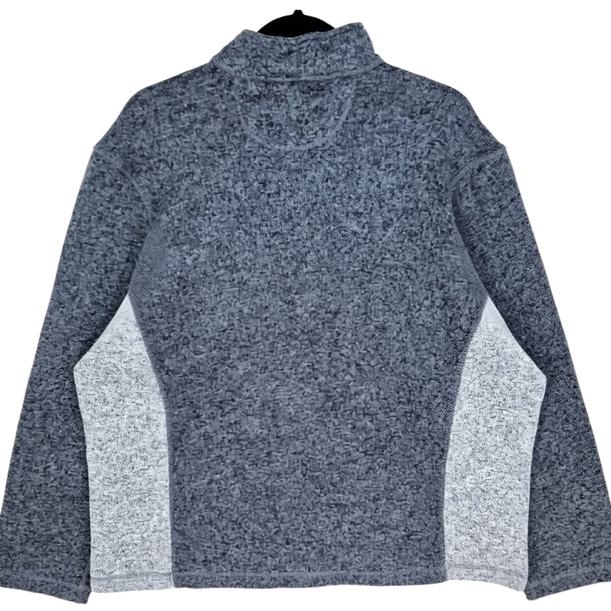 Woolrich Grey Quarter Zip Fleece Jumper Size 2XL
