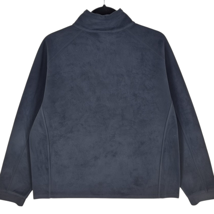 LL Bean Dark Grey Quarter Zip Fleece Jumper Size L