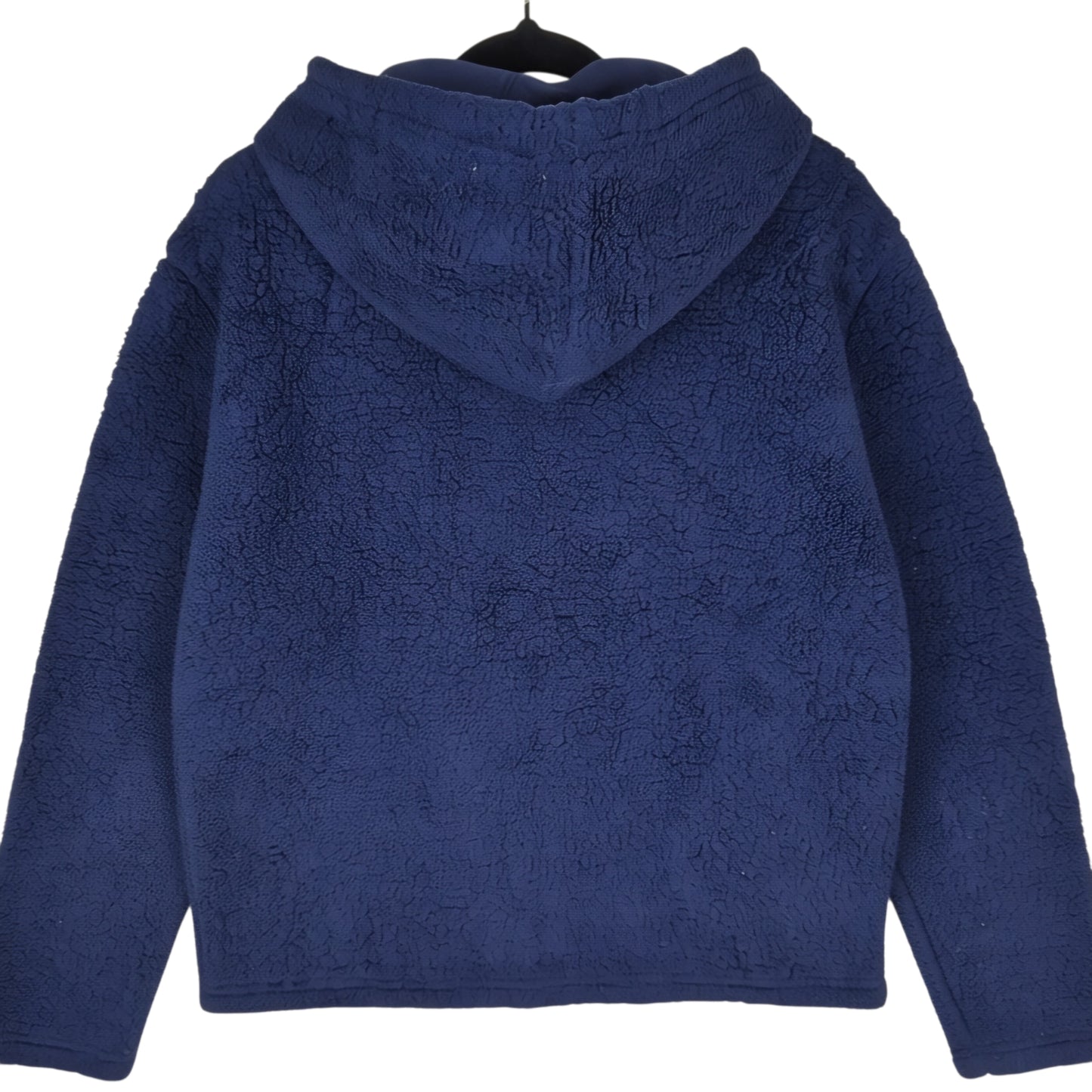 FILA Dark Blue Embroidered Fleece Hoodie Size M