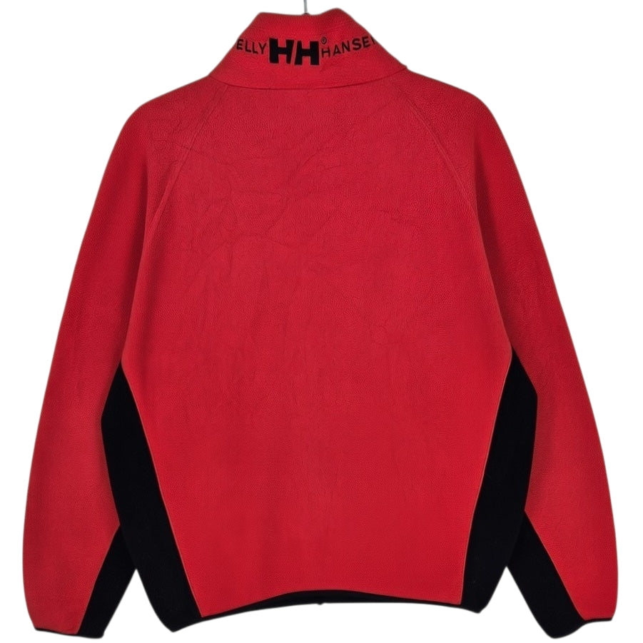 Vintage Helly Hansen 90's Red & Black Fleece Zip Jumper Size L
