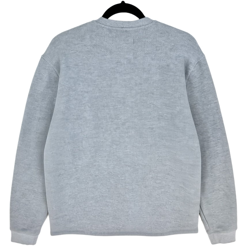 Lee Premium Select Grey Quarter Button Fleece Jumper Size M