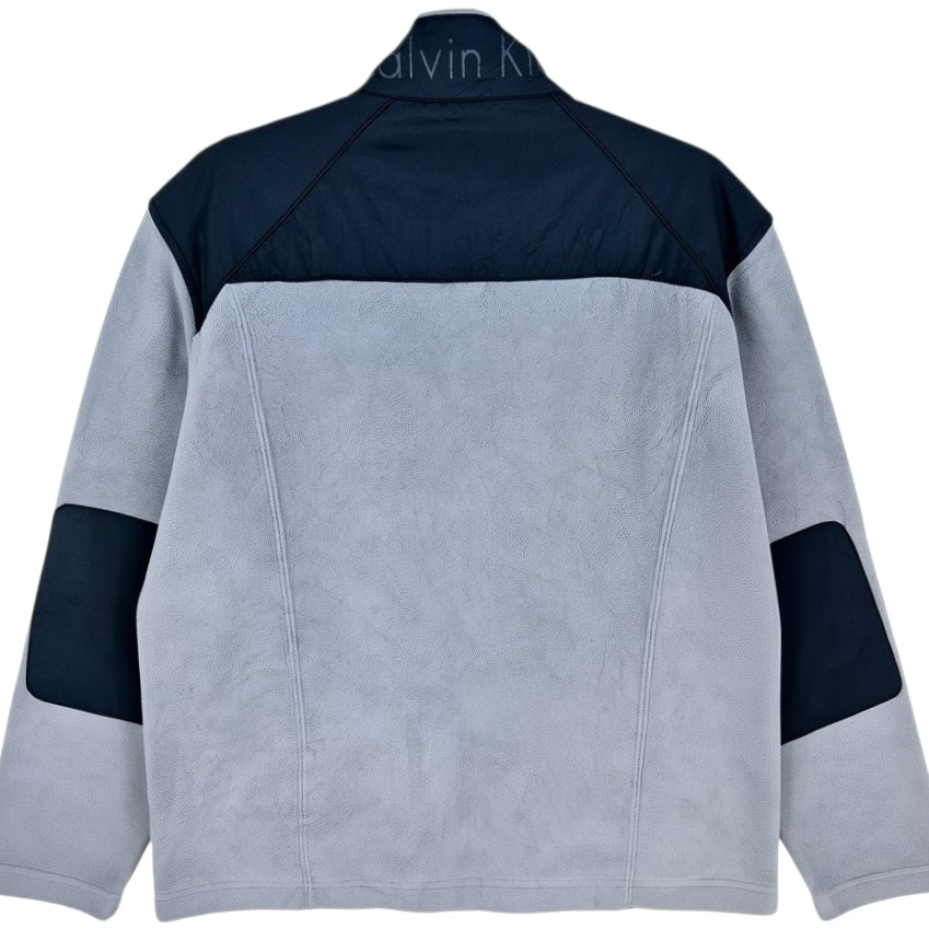 Calvin Klein Grey Fleece Zip Jumper Size XL