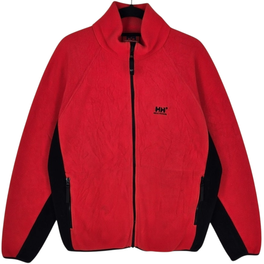 Vintage Helly Hansen 90's Red & Black Fleece Zip Jumper Size L