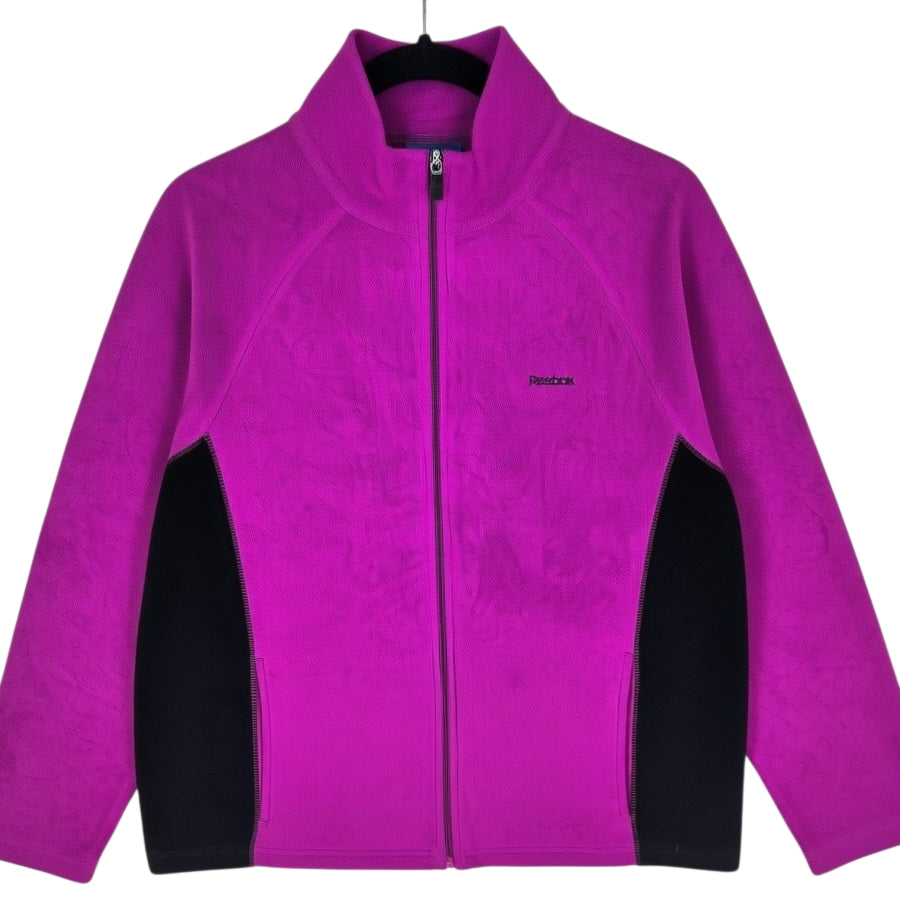 Reebok Womens Magenta Fleece Zip Jumper Size L