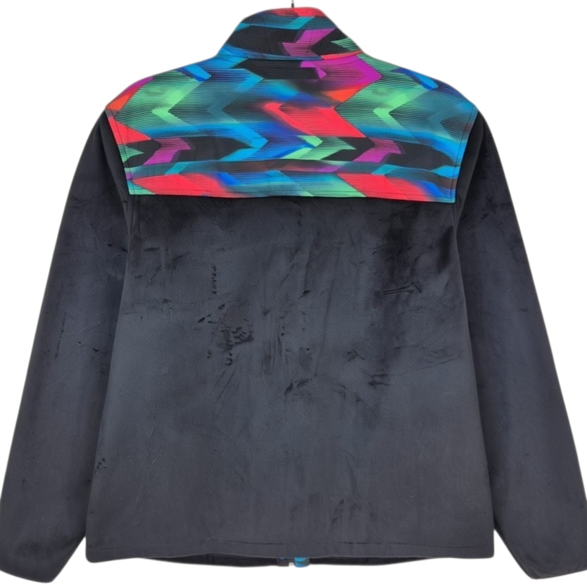 FILA Sport Womens Black Mink Fleece Zip Jumper Size L