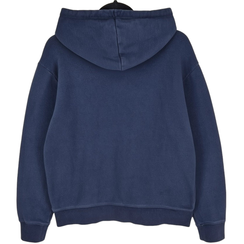 Reebok Dark Blue Monogram Cotton Hoodie Size M