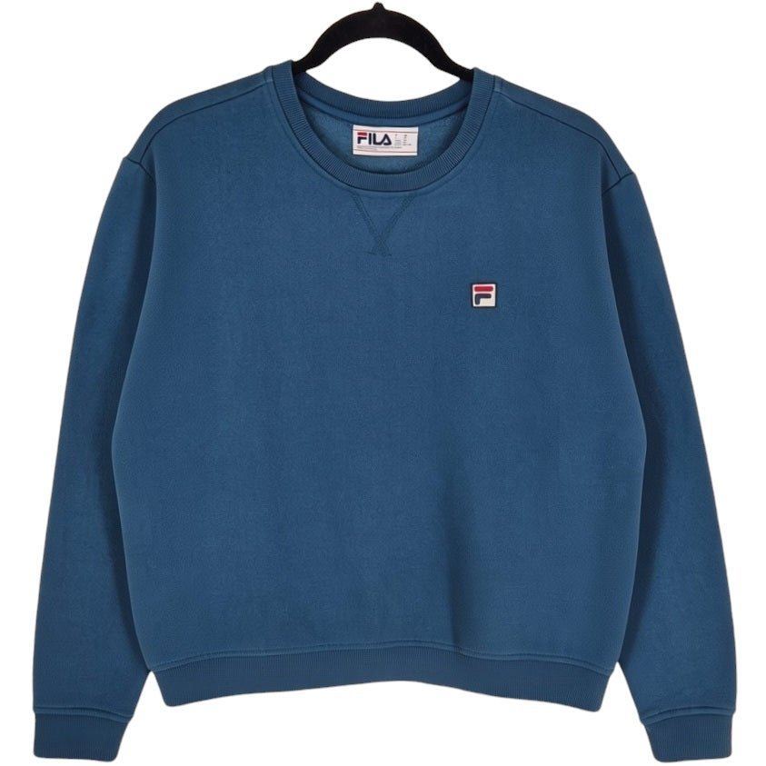 FILA Aqua Blue Cotton Crewneck Sweater Size XL