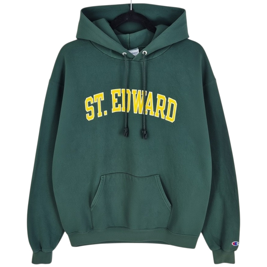 Champion Green St Edward Cotton Hoodie Size L